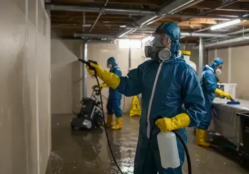 Basement Sanitization and Antimicrobial Treatment process in Naperville, IL